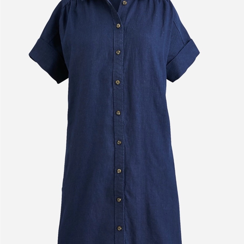 Relaxed-fit short-sleeve Baird McNutt Irish linen shirtdress sz small